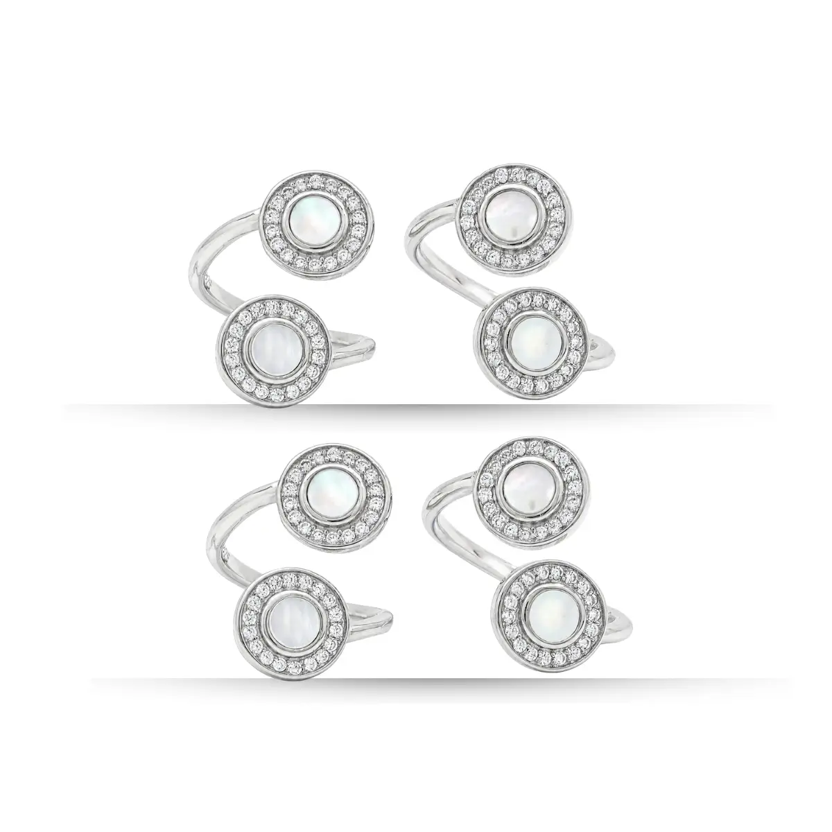 925 Sterling Silver Toe Ring Pair Of 2 Elegant Circular Design For Women